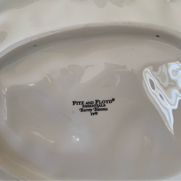 Fitz & Floyd Bunny Bloom Canape Plate Easter Spring Summer - Picture 6 of 6